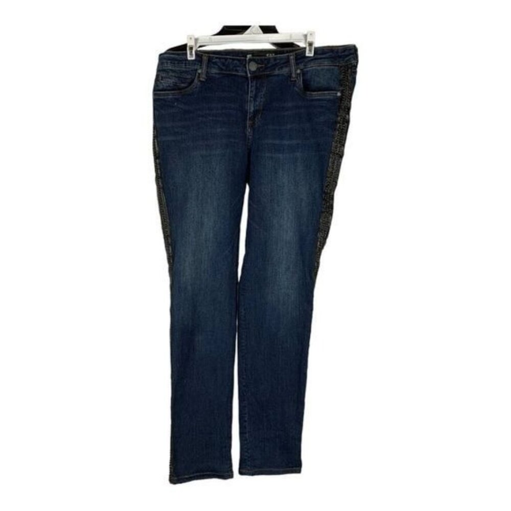 Kut From The Kloth Diana Skinny Jeans Womens Size 12 Dark Wash Denim